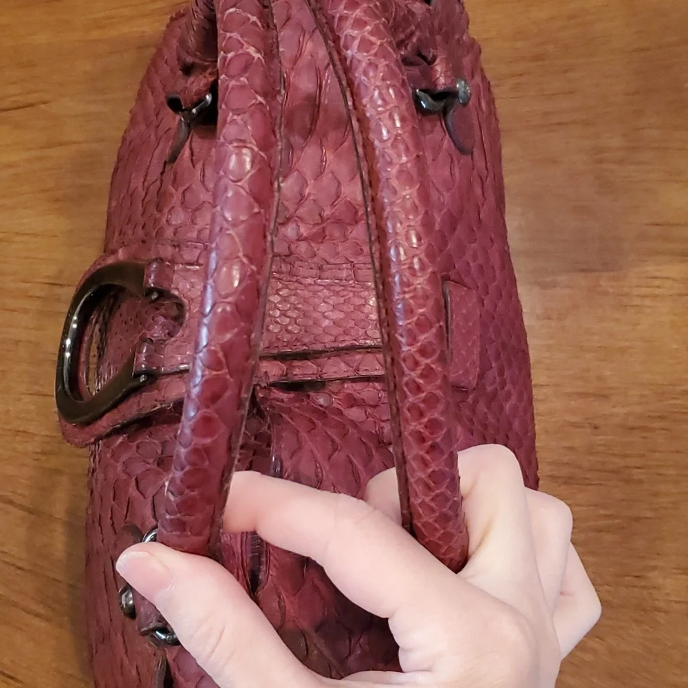 Giorgio Armani python skin bag